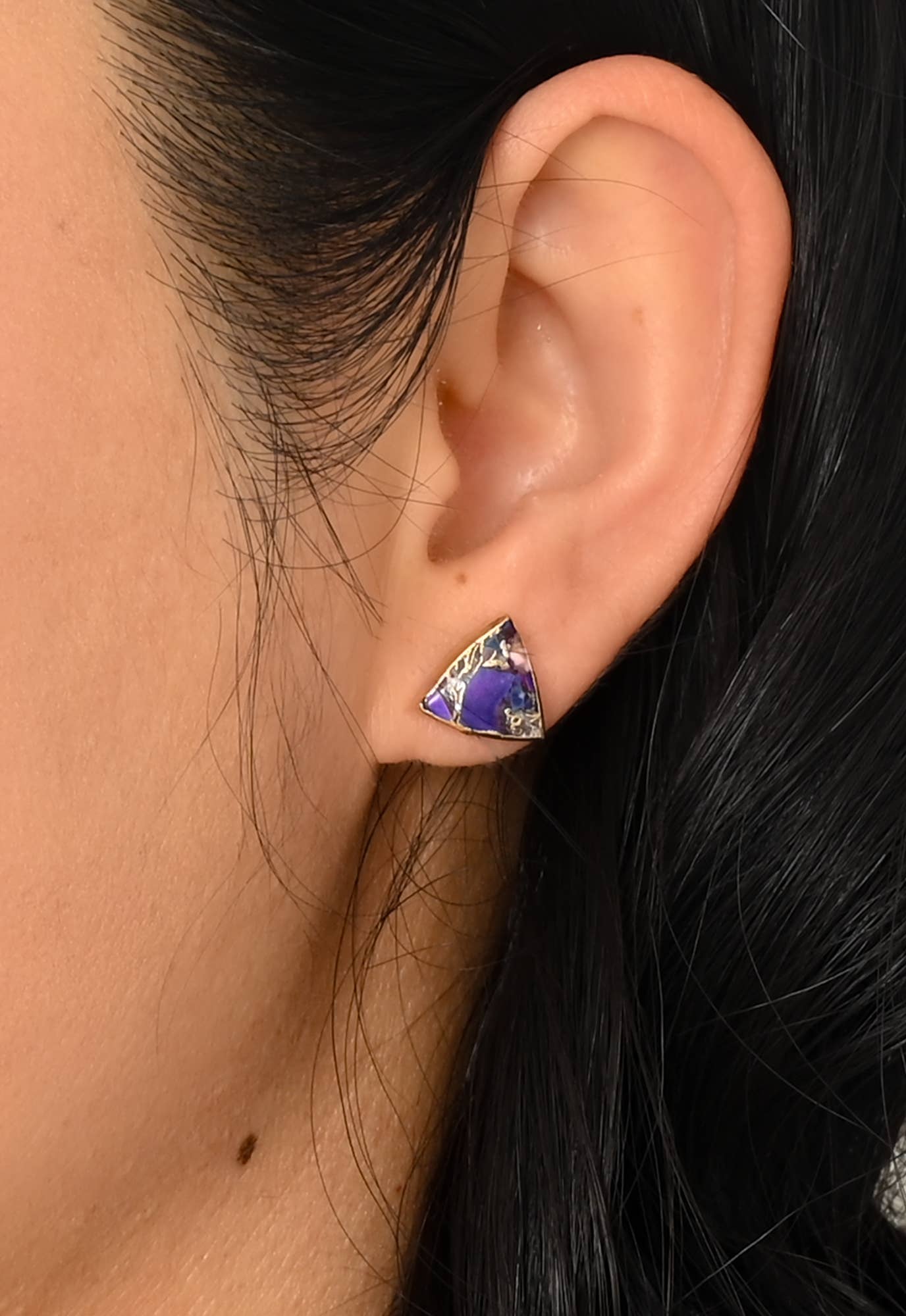 Haven Studs – Royal Purple Emperor Stone