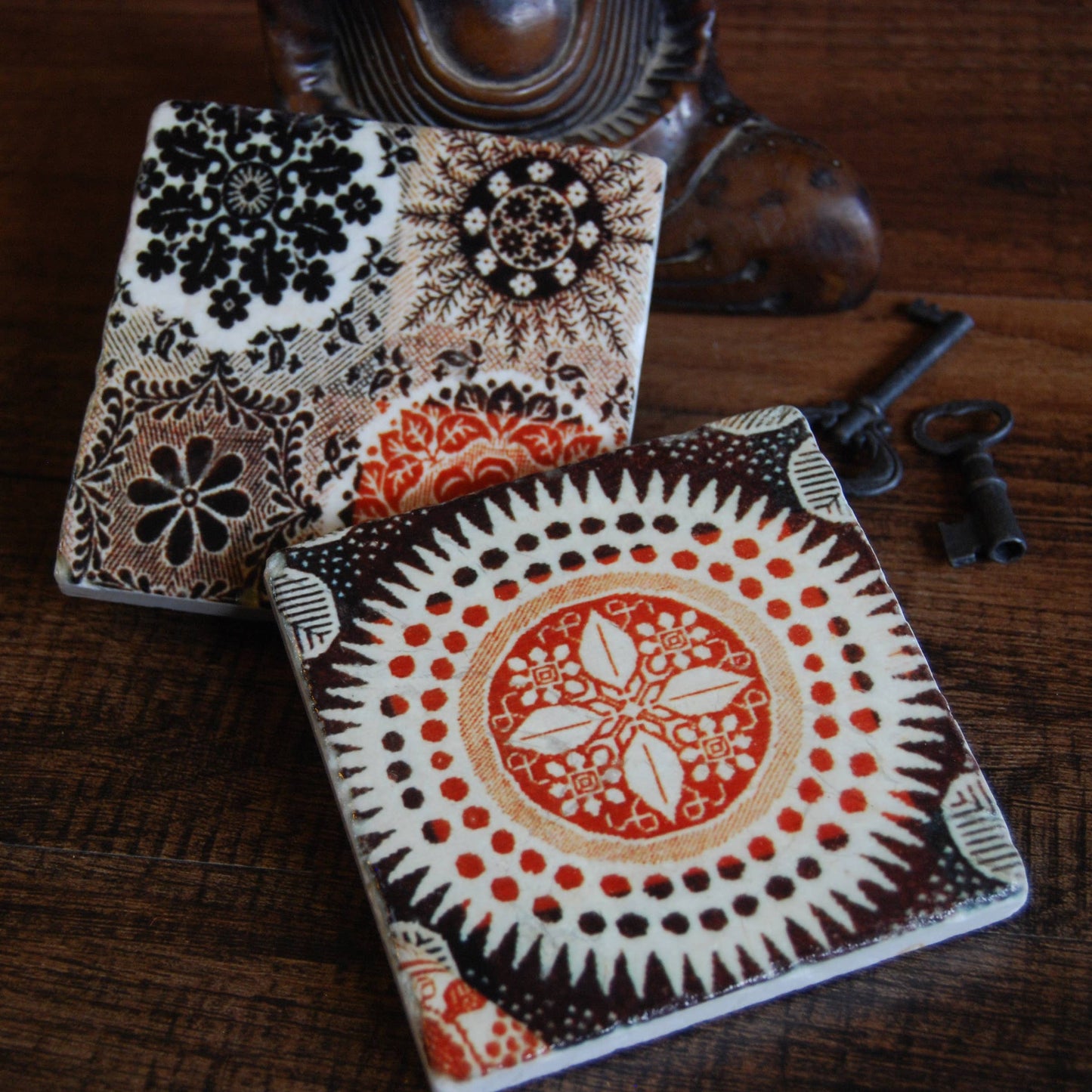 Autumn Tapestry stone coaster