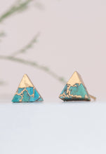 Load image into Gallery viewer, Oasis Triangle Turquoise Studs
