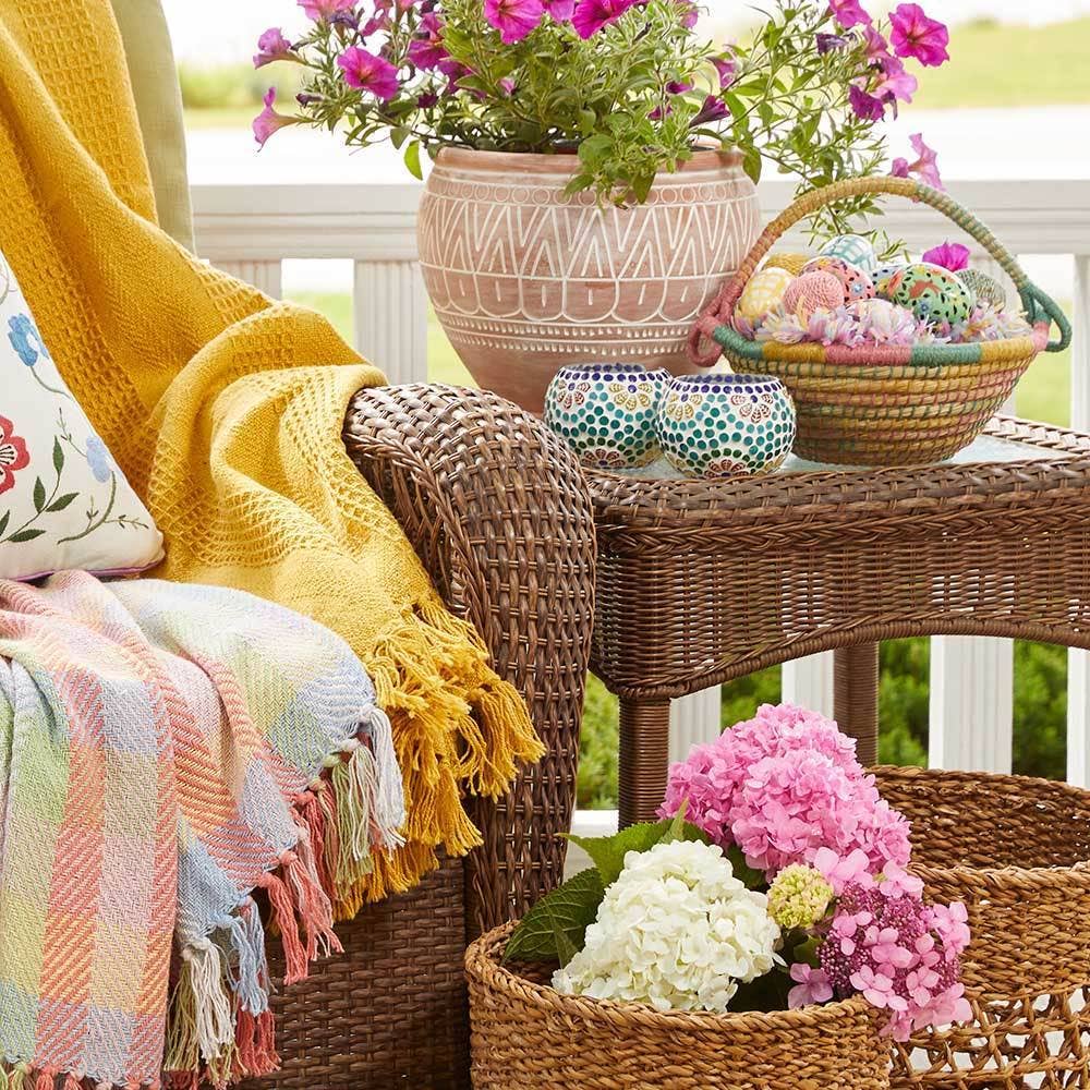 Mini Pastel Kaisa Grass Woven Easter Basket
