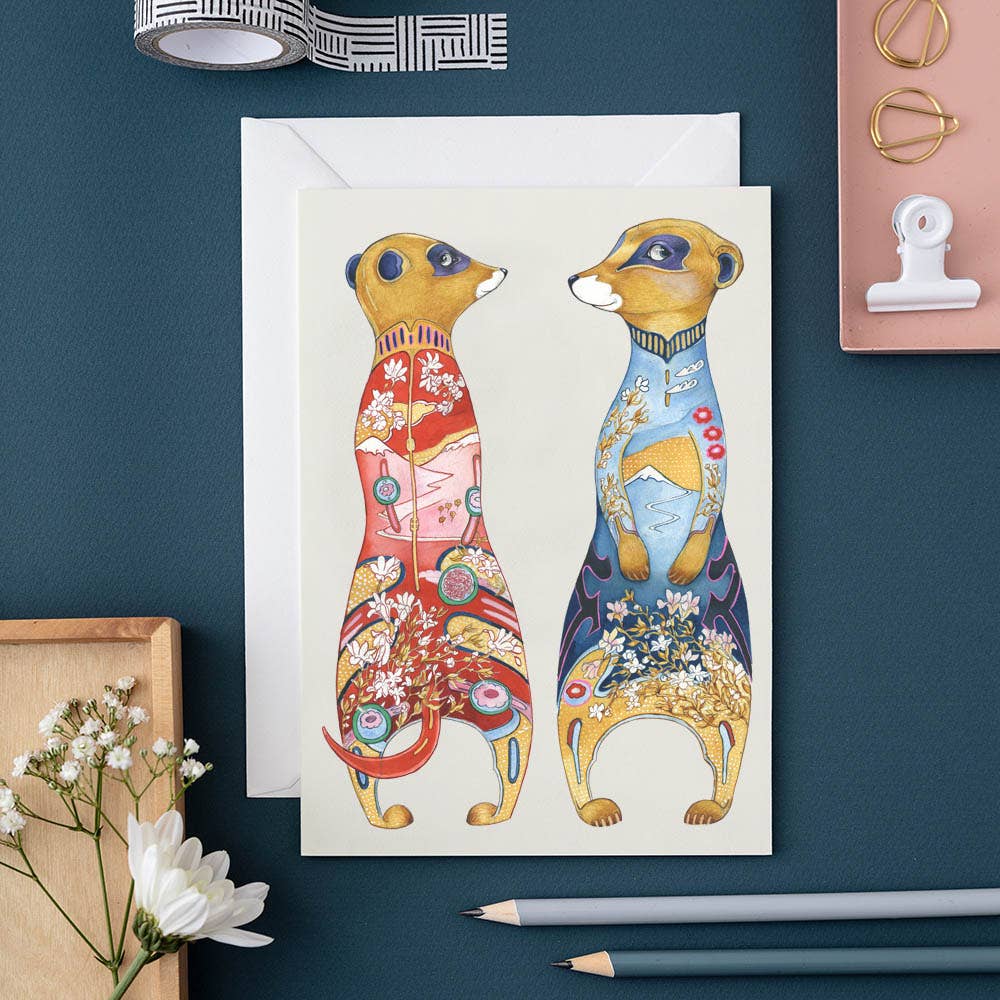 Meerkats Greetings Card