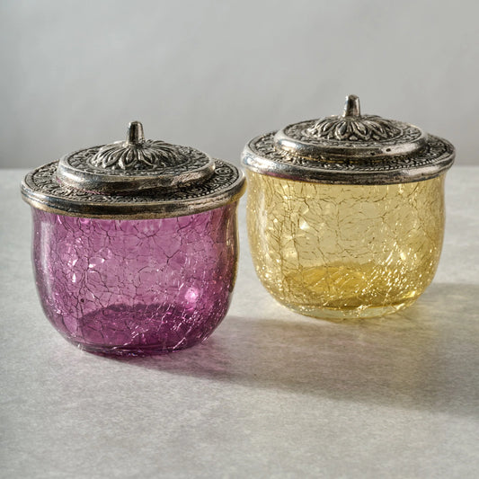 Ria Crackle Glass Jar