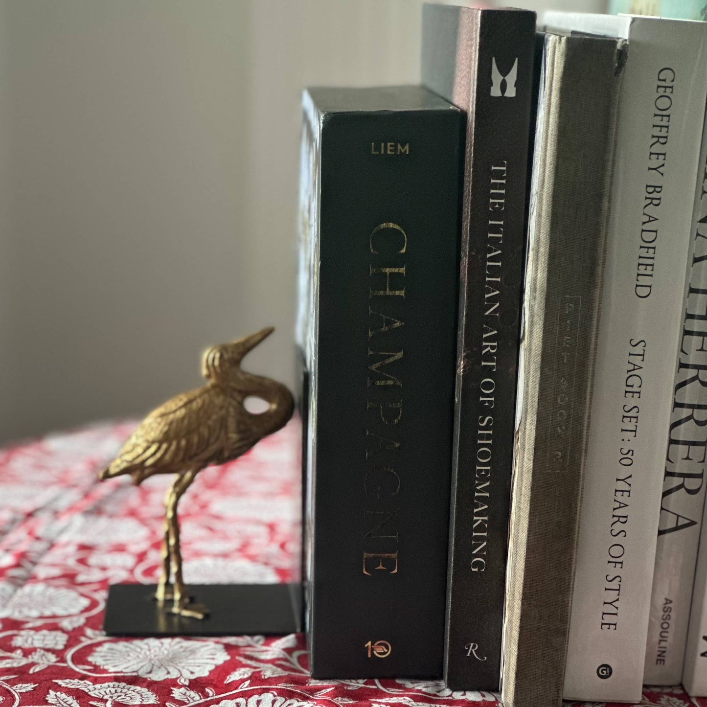 Fox Run Crane Decorative Bookend Set, Iron, 3.5”x4.1”x5.75"