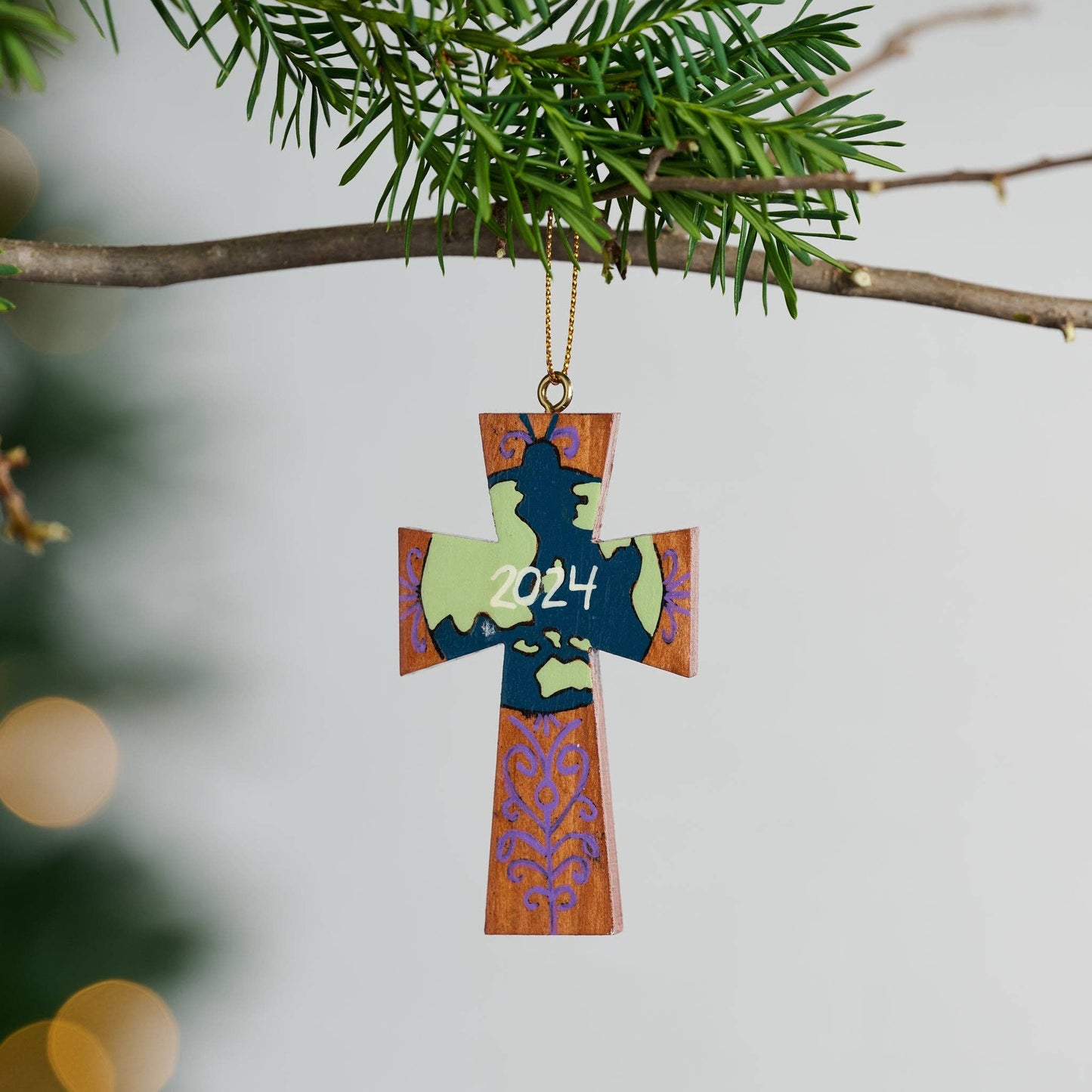 Peace On Earth Cross Ornament - Collectible 2024