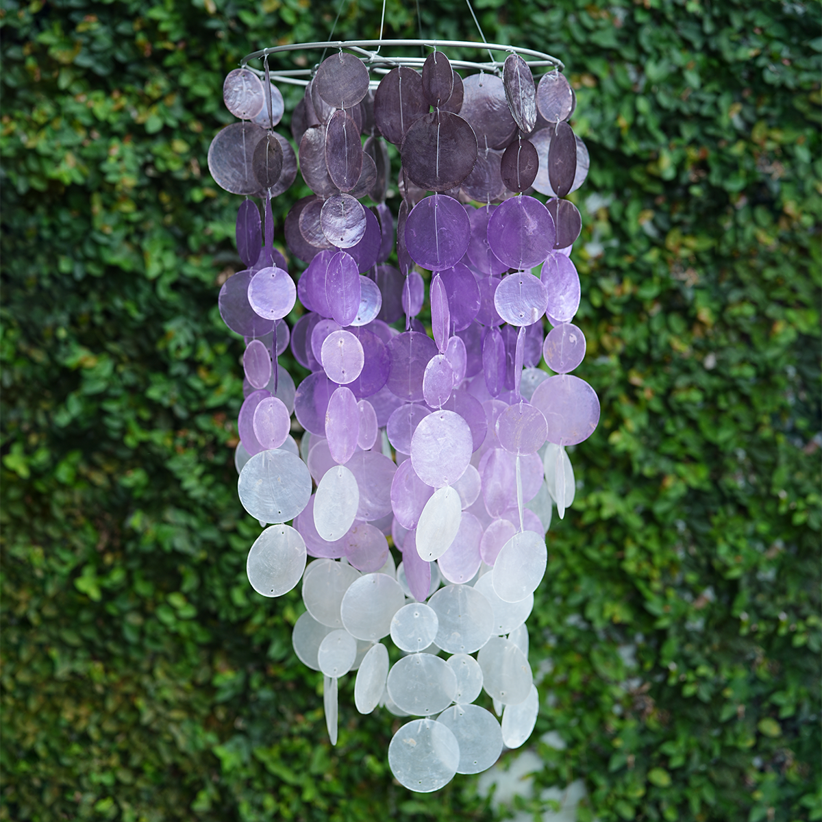 Capiz Chime Chandelier | Ombre Lavender Sienna