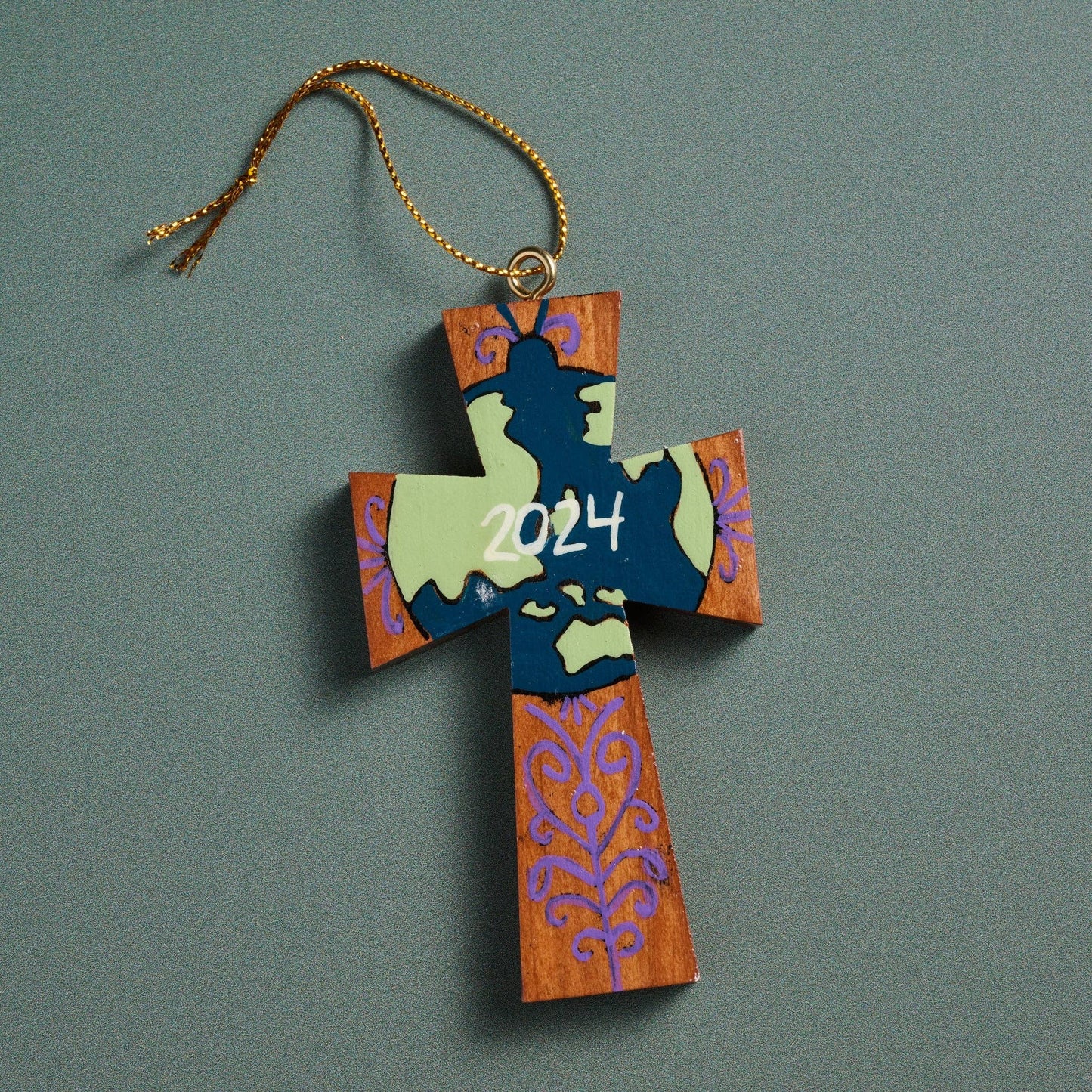 Peace On Earth Cross Ornament - Collectible 2024