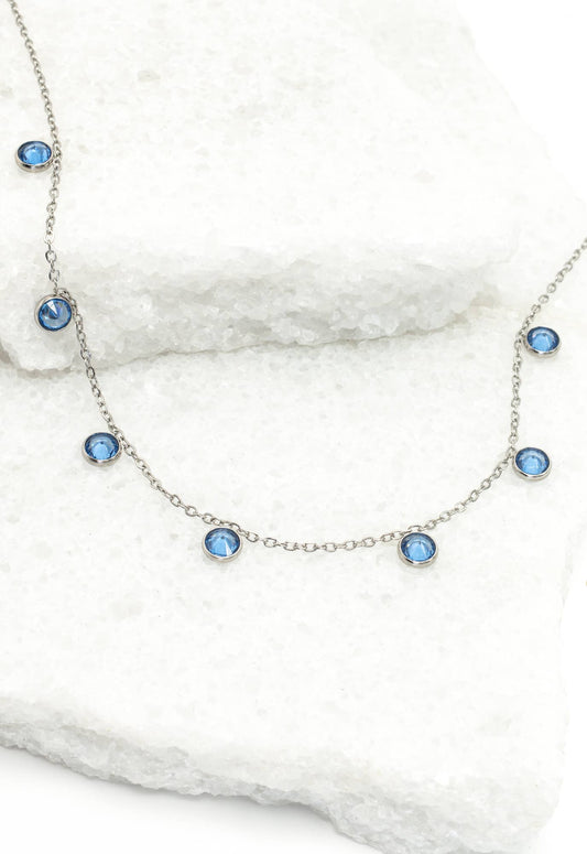 Guiding Lights Necklace in Silver & Blue