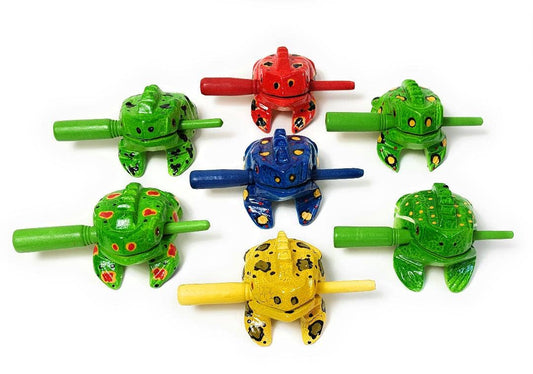 3 inch Assorted Colors Croaking Musical Frog Drums