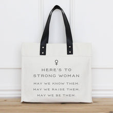 Load image into Gallery viewer, Strong Woman Market Tote: Black

