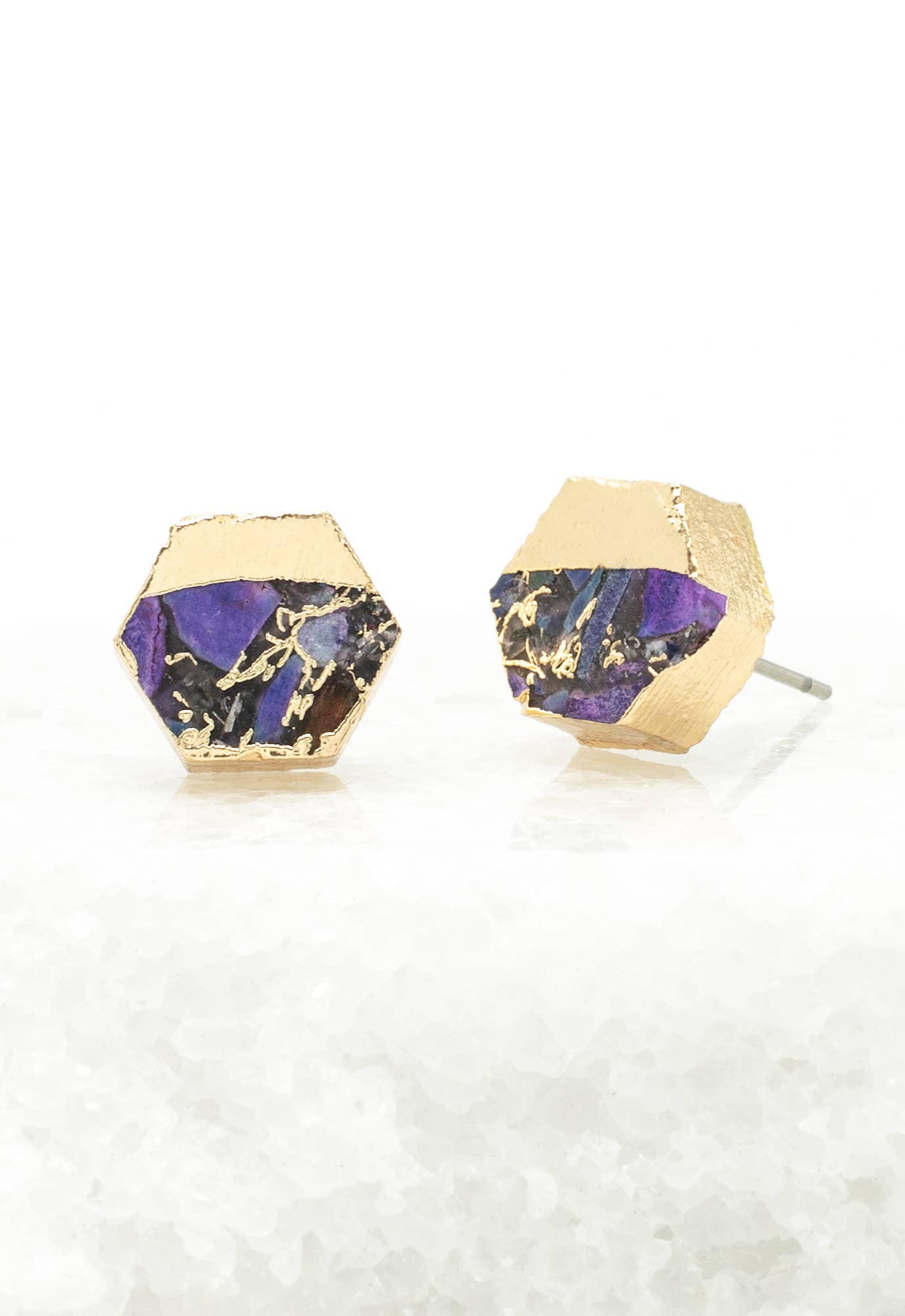 Canopy Stud Earrings – Royal Purple Emperor Stone