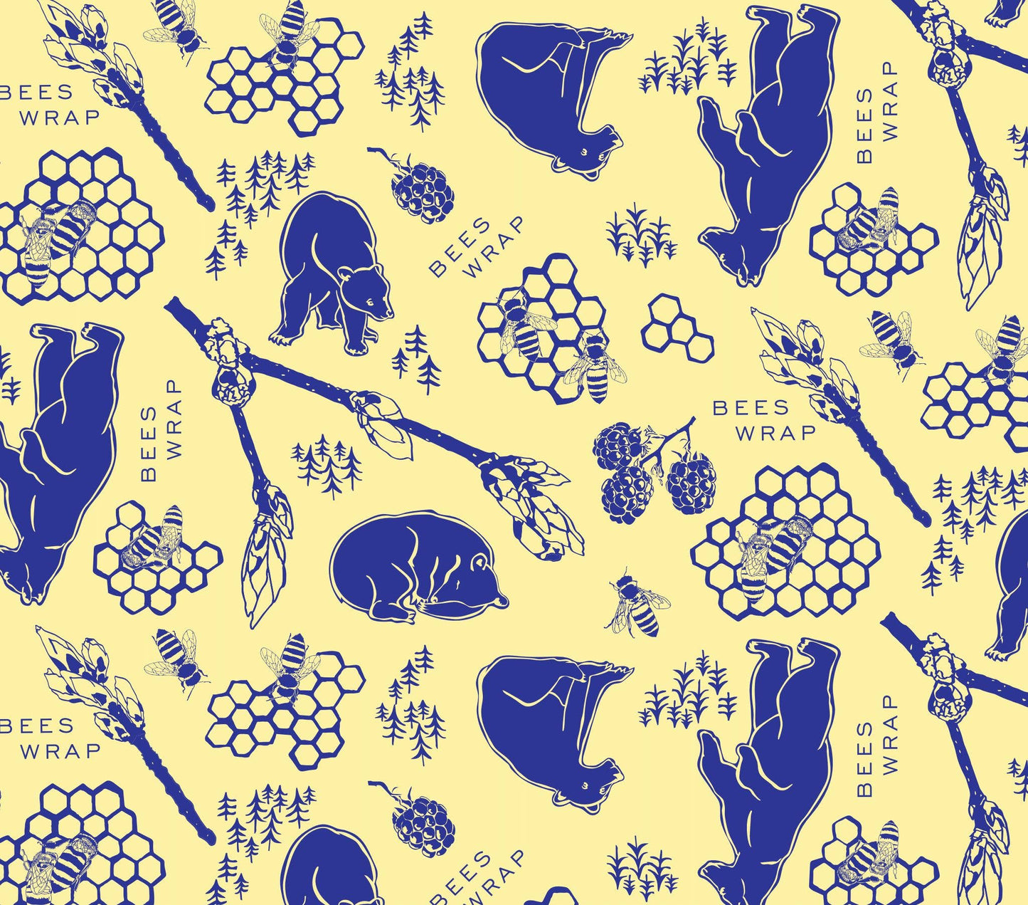 Single Medium Wrap - Bees & Bears