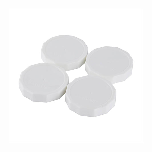 Jarware White Mason Jar Lids, Set of 4 Wide Mouth
