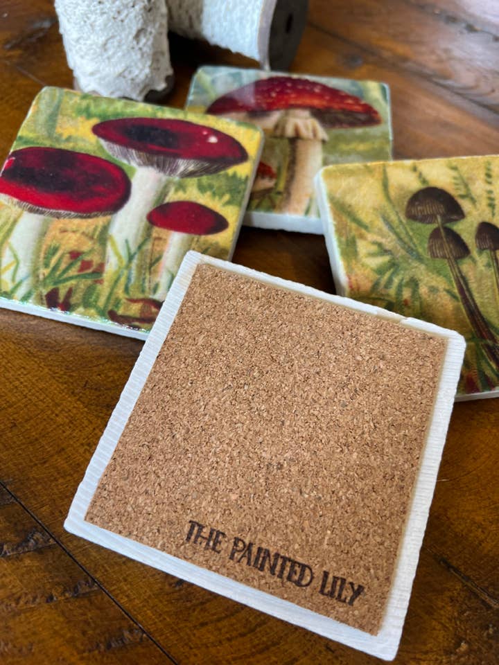 Mushrooms stone coaster