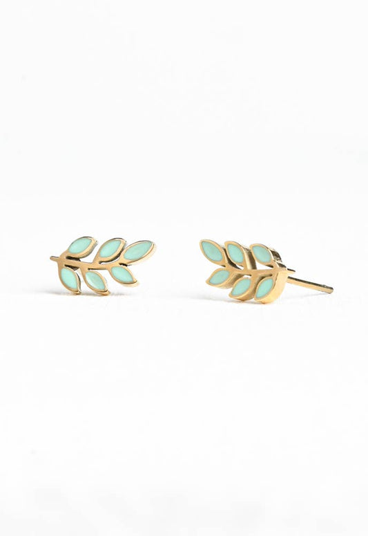 Rowen Stud Earrings in Mint
