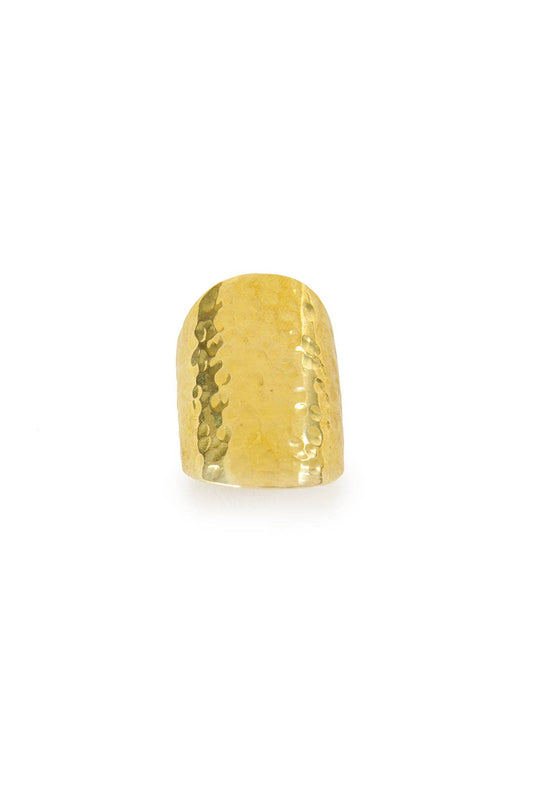 Kenyan Hammered Brass Sanctuary Ring: US Ring Size 8 - KFJ03B