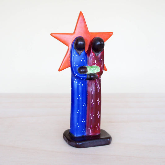 Nativity Colorful Stone Star