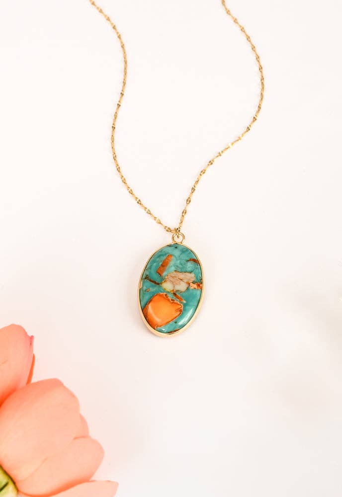 Sierra Bloom Turquoise Emperor Stone Necklace
