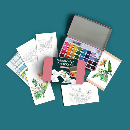 watercolor painting kit Tropical Florals