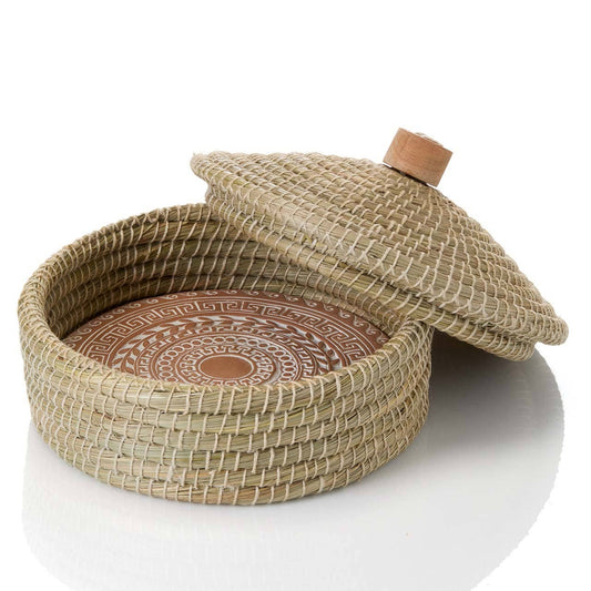 Ancient Wave Lidded Breadwarmer