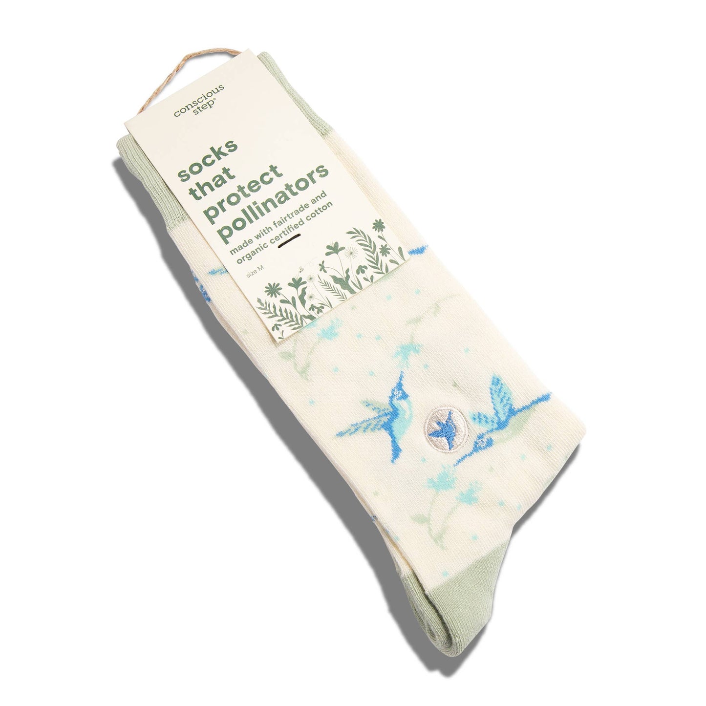Socks that Protect Pollinators (Beige Hummingbirds): Small