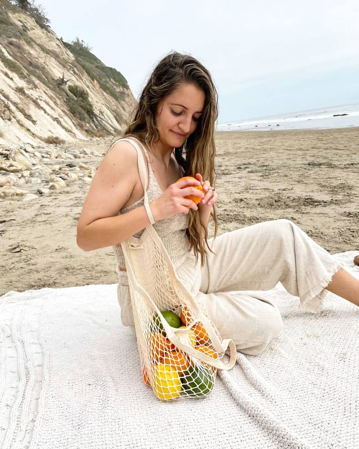 The "One Tripper" HUGE Mesh Market Bag | Zero Waste: Tropical Blue