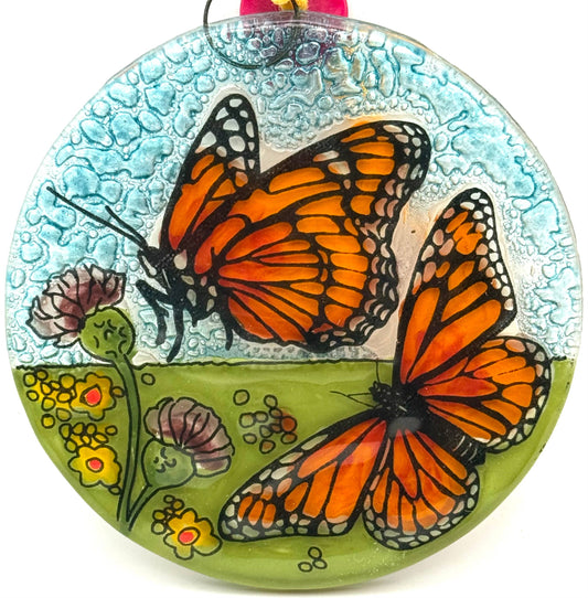 Butterflies With flowers  Ornament / Suncatcher