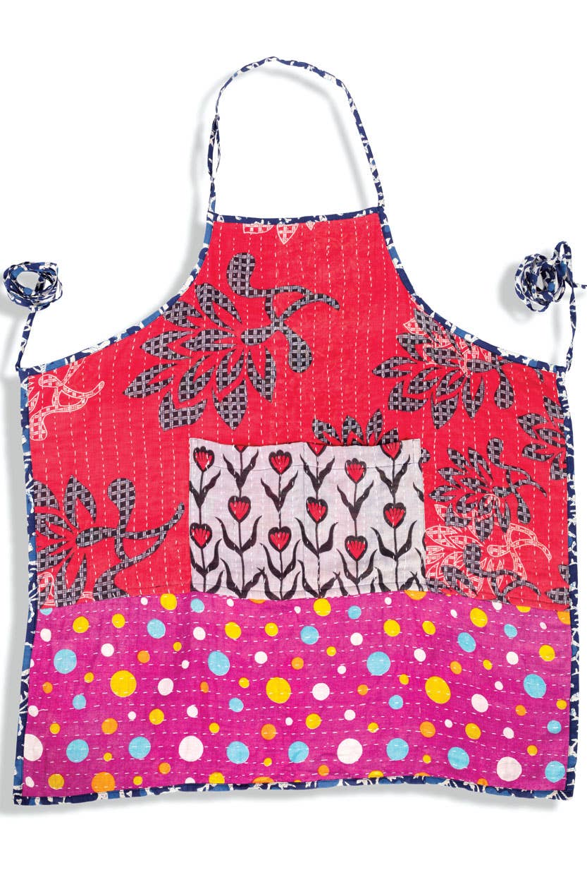 Kantha Patchwork Kitchen Apron