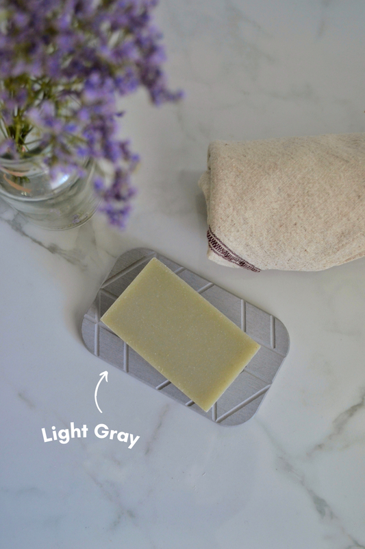 Geometric Quick-Dry Diatomite Soap Dish | Zero Waste | Eco: Light Gray