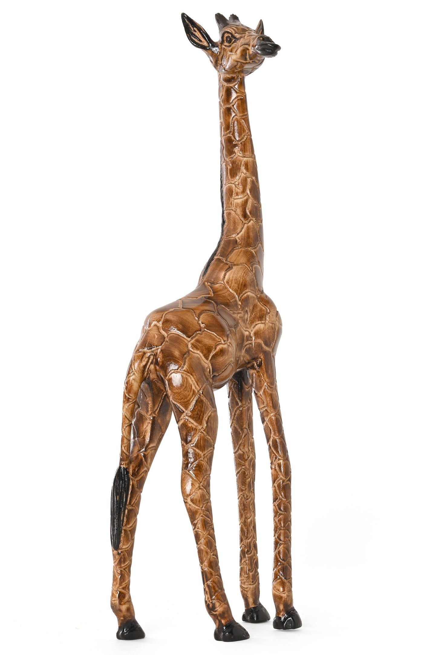 Kenyan Jacaranda Wood Giraffe Sculptures
