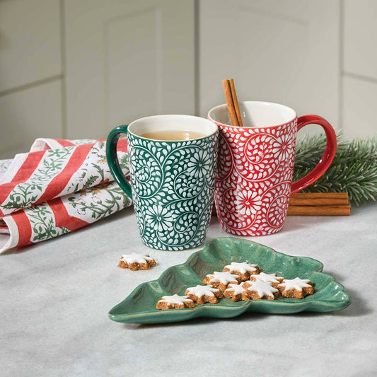 Holly Frosted Vines Mug