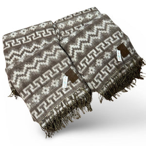Blanket Brushed Alpaca Reversible Geometric Chacana