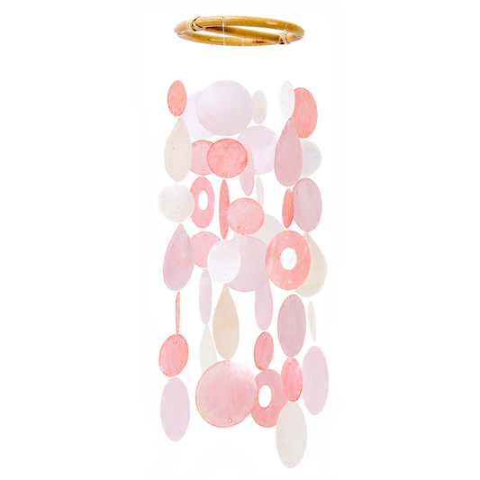 Capiz Chime Small Round |  Pretty in Pink