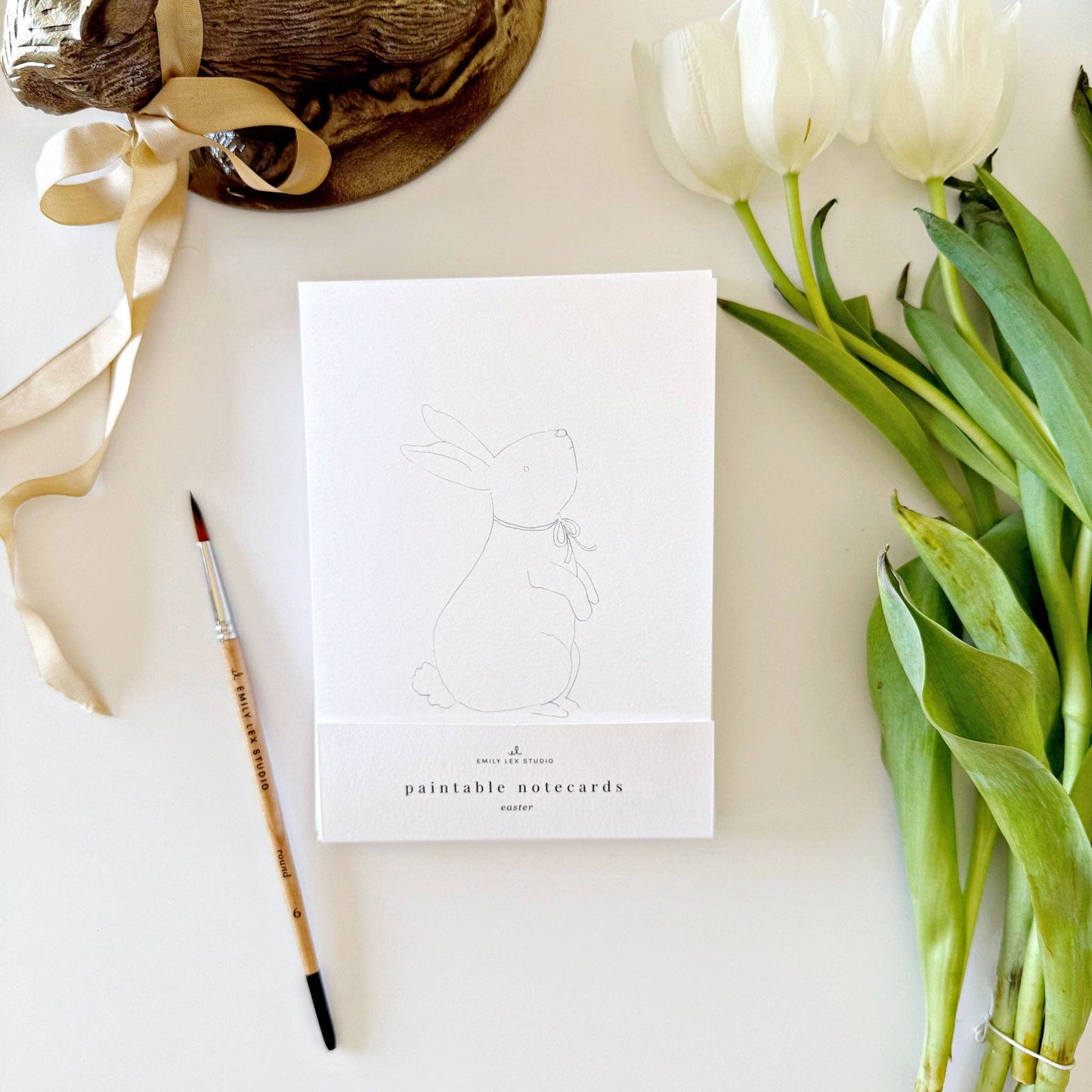 paintable watercolor notecard set Easter