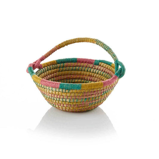 Mini Pastel Kaisa Grass Woven Easter Basket