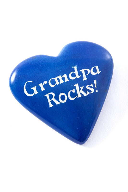 Kisii Stone Celebration Heart:  Grandpa Rocks!