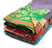 Load image into Gallery viewer, Kantha Blanket - 90&quot; x 74&quot;
