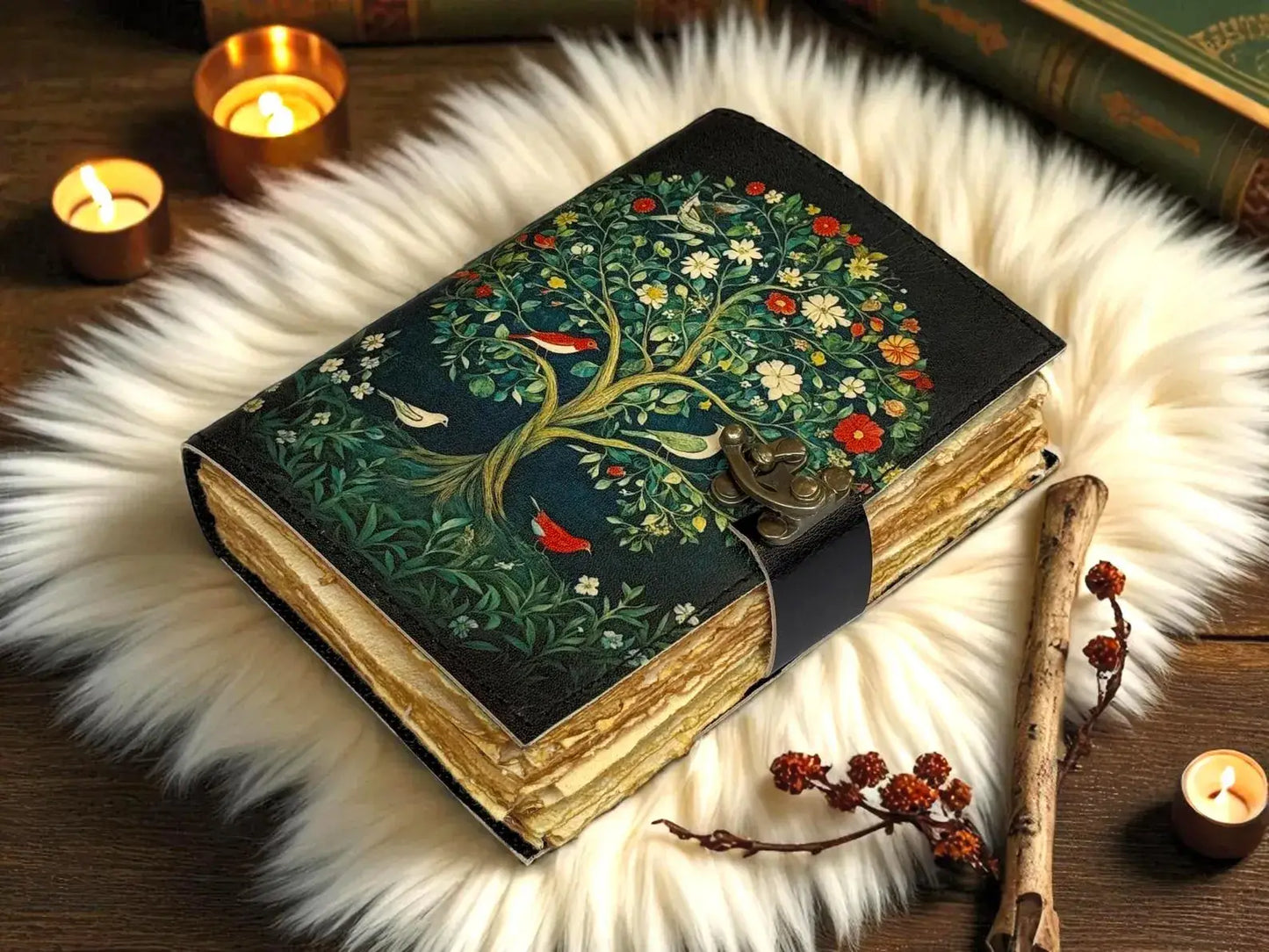 Celestial Tree of Life Leather Journal
