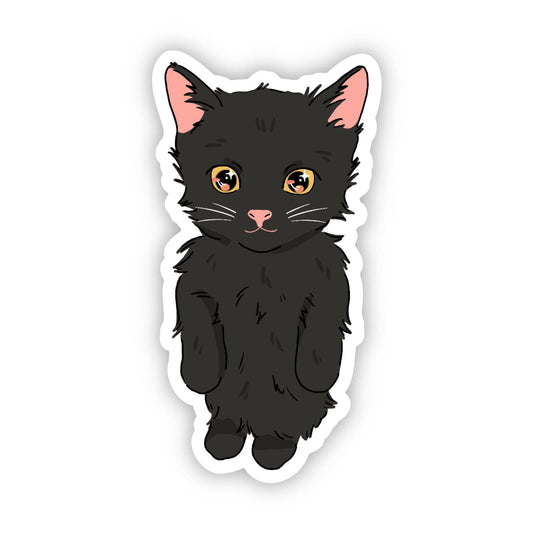 Anime Standing Black Cat Sticker