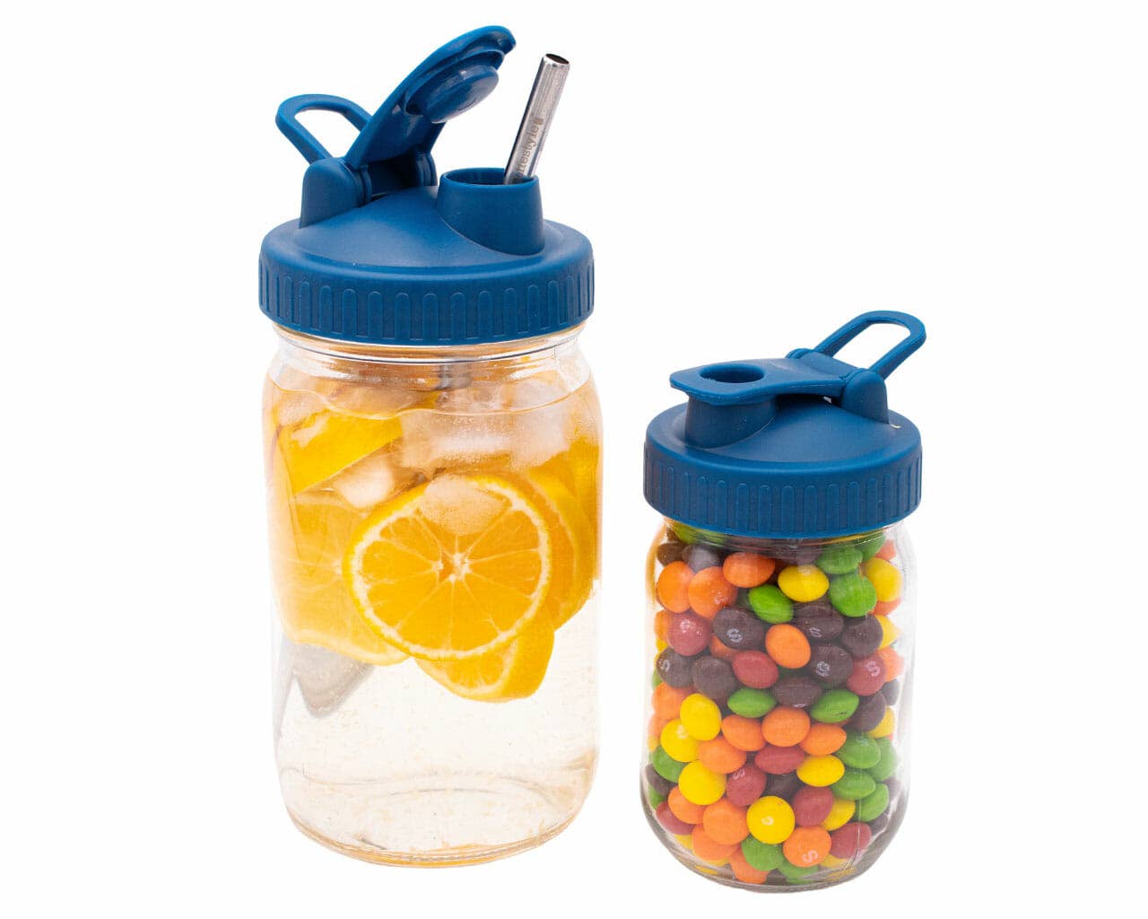 Pour & Store Shaker Lid w/ Carry Loop for Mason Jars: Cherry red / Wide mouth / Updated