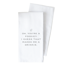 Load image into Gallery viewer, Drinkie Tea Towel: Natural • Cotton/Linen Blend
