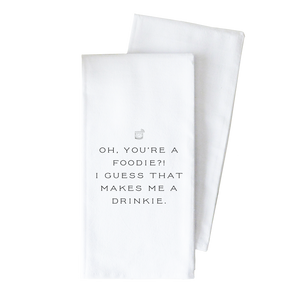 Drinkie Tea Towel: Natural • Cotton/Linen Blend