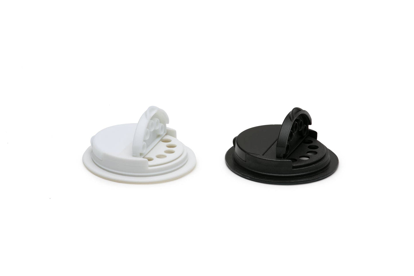 Jarware Spice Lid for Regular Mouth Mason Jar, Black, White