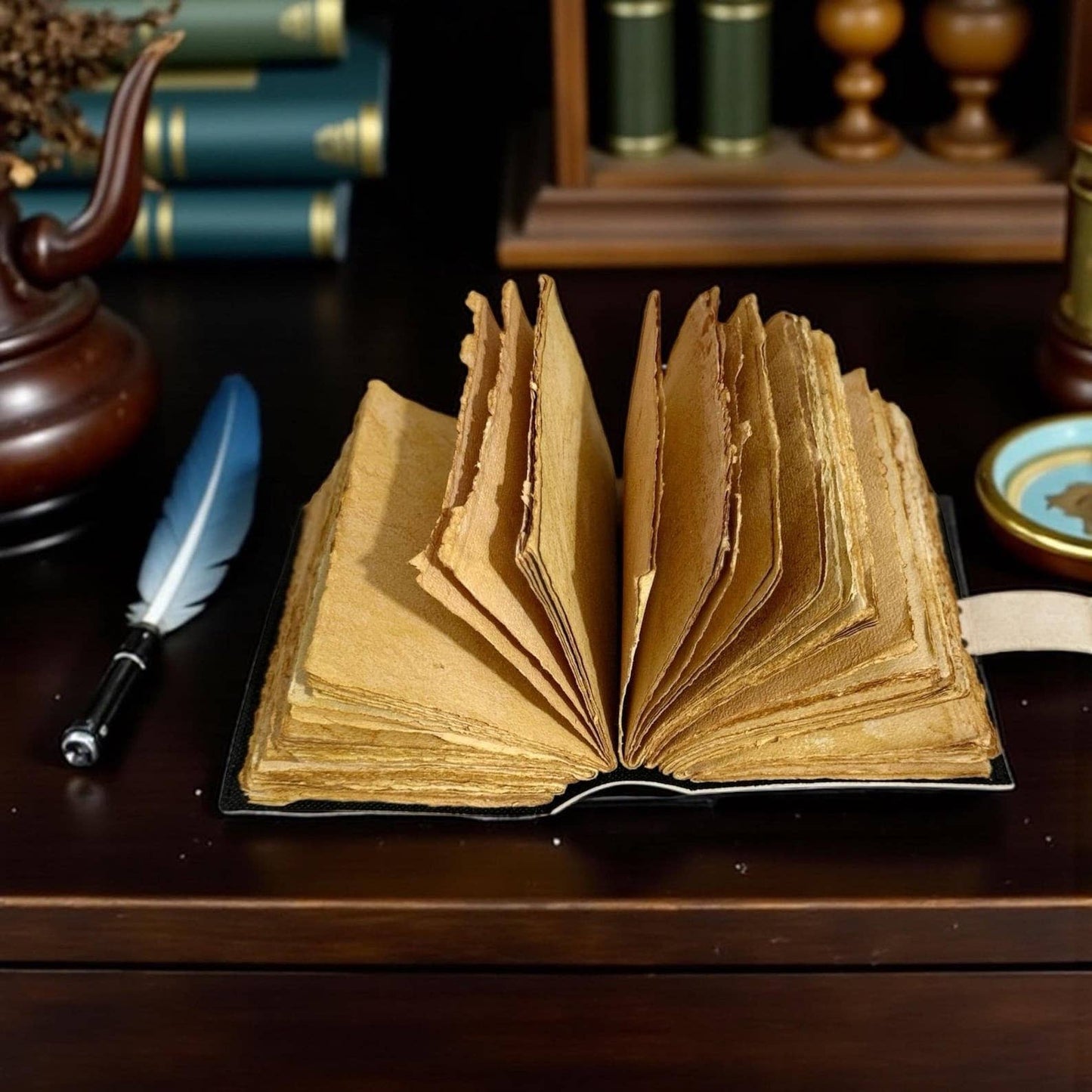 Dragonfly Leather Journal with Lock
