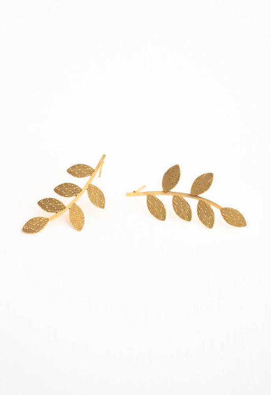 Flourish Vine Leaf Earrings