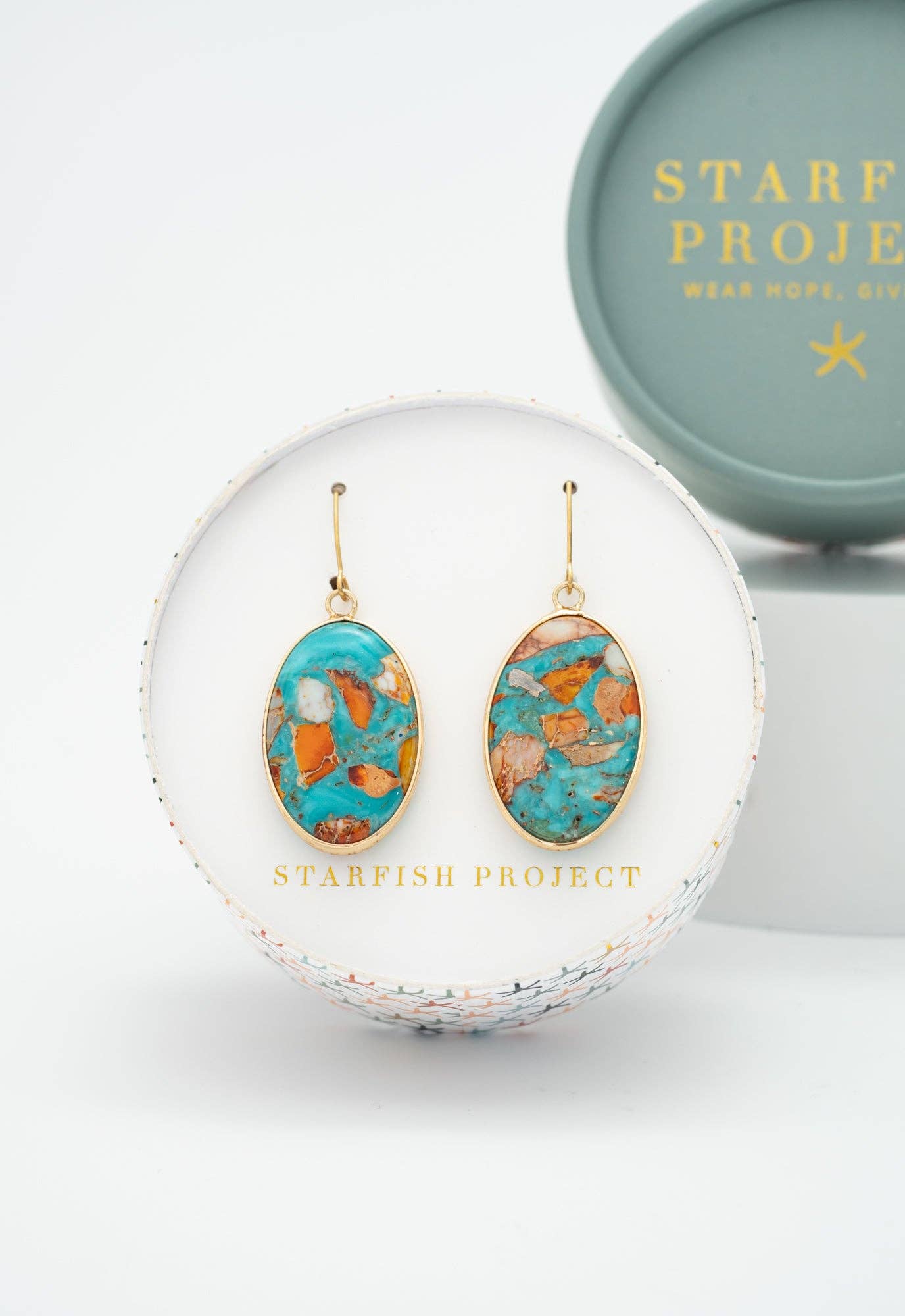 Sierra Bloom Turquoise Emperor Stone Earrings