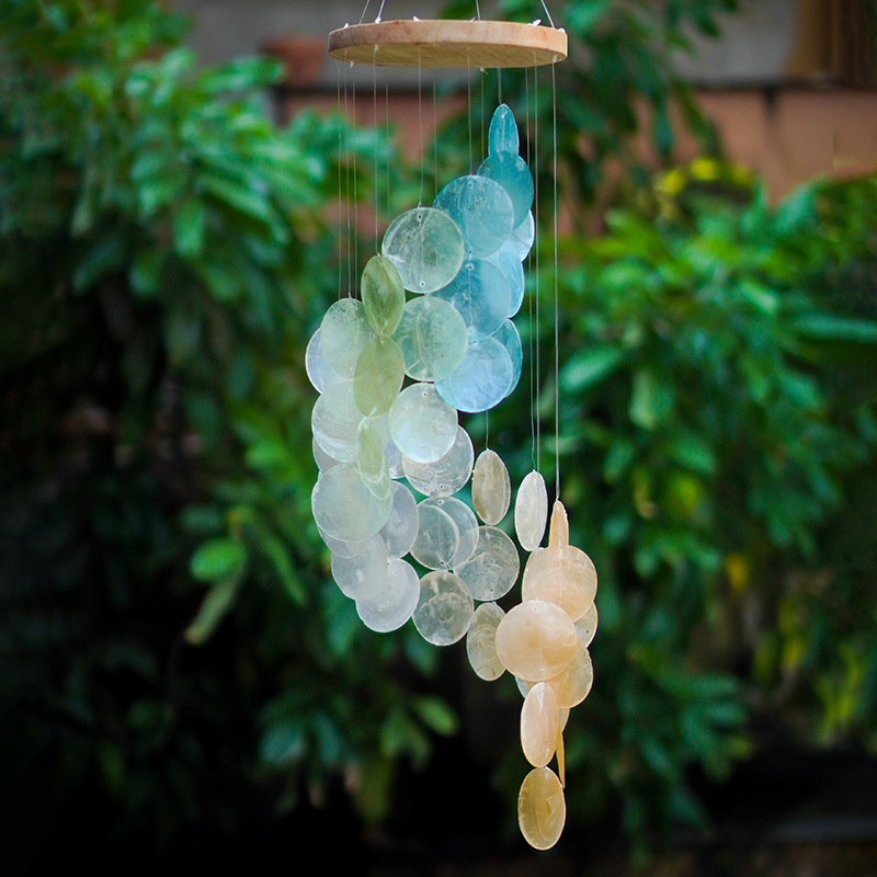 Capiz Chime Spiral Wood Top | Fresh Mix