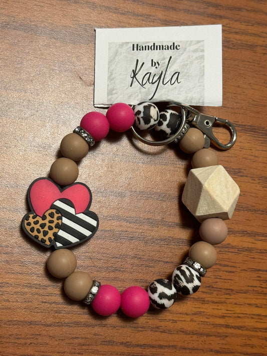 3 hearts Wristlet