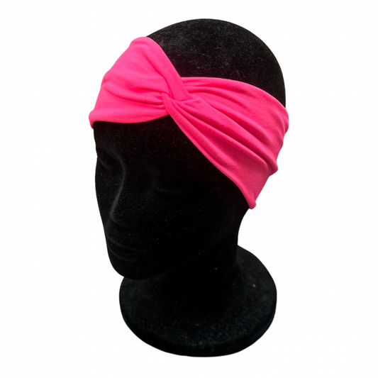 Neon pink headband
