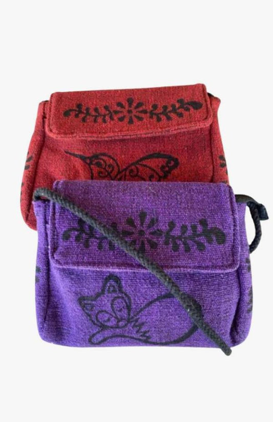Small shoulder purse with flap, magnetic closure, zip top with front pocket