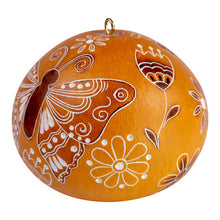 Load image into Gallery viewer, Gourd Carved Butterfly Ornament
